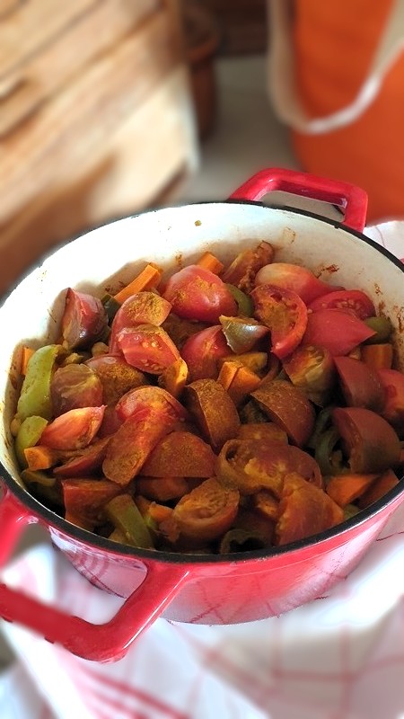 tajine de légumes cuisson passive en marmite norvégienne
