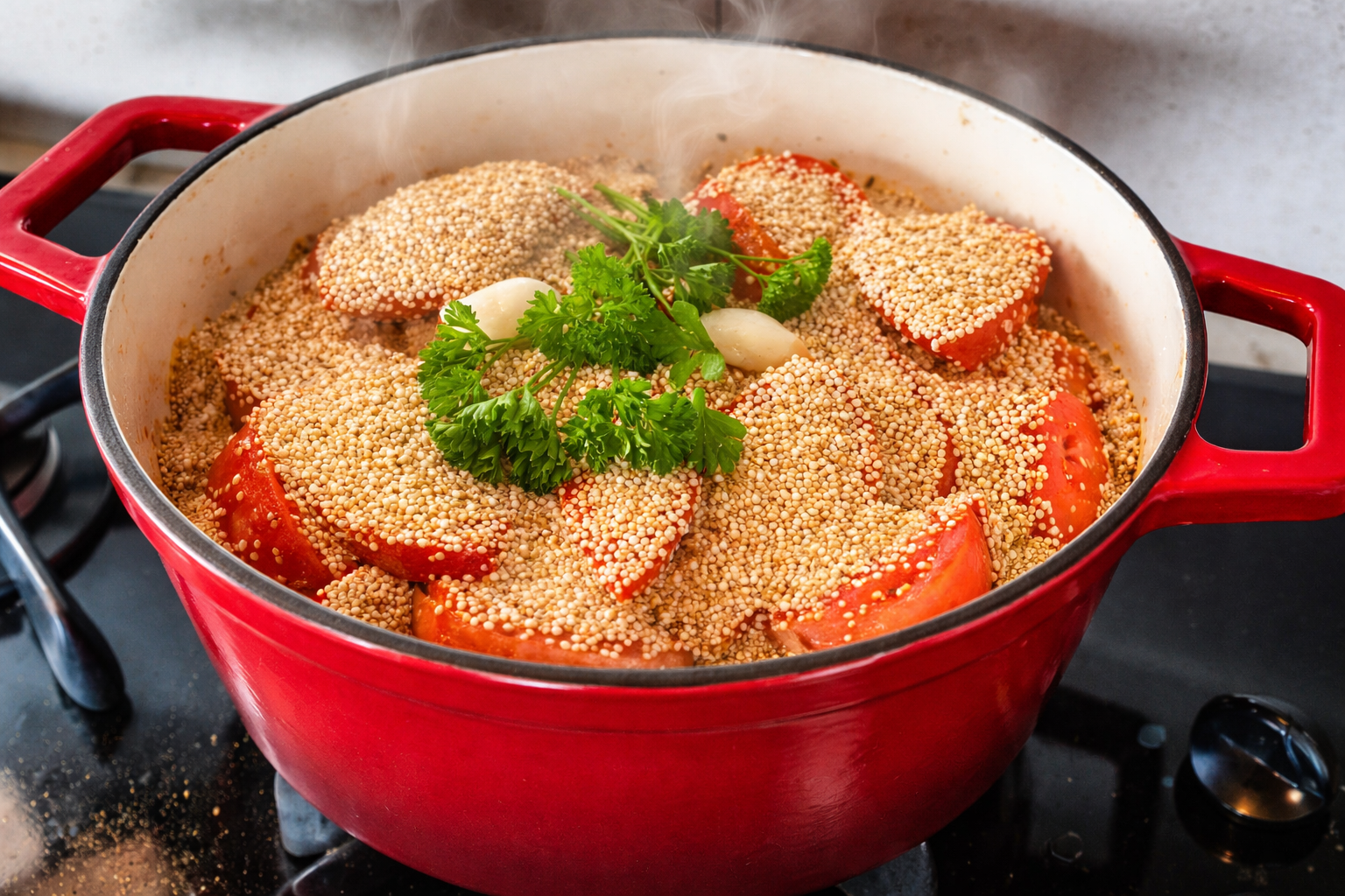 Quinoa aux légumes d’été à la marmite norvégienne