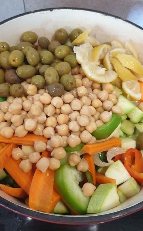 Tajine de légumes cuit à la marmite norvégienne - ingrédients
